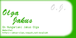 olga jakus business card